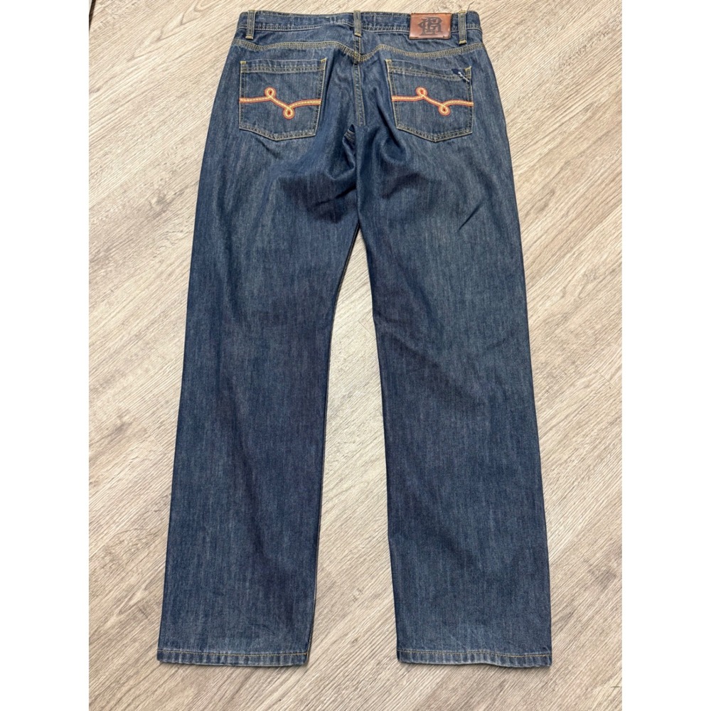 LRG Lifted Research Group Y2K Mens Dark Wash Straight Leg Denim Jeans Size 36